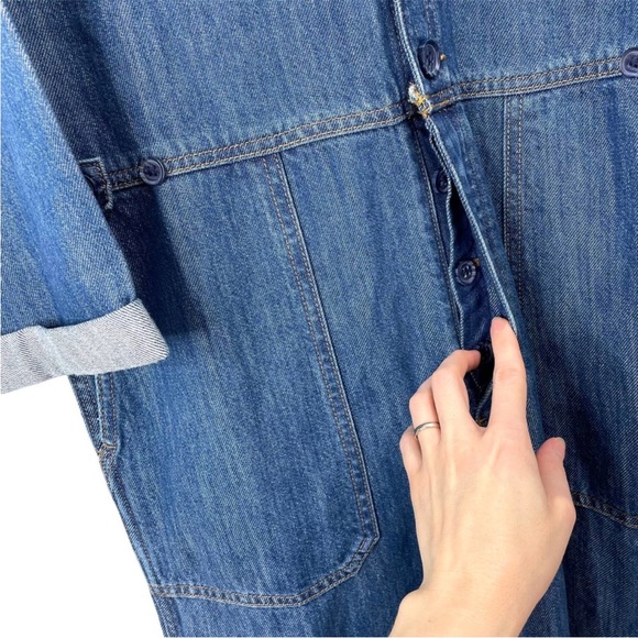 BANANA REPUBLIC Denim Jumpsuit/Coveralls Sz 6 - Picture 6 of 9